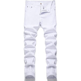 Men's Straight Fit White Jeans